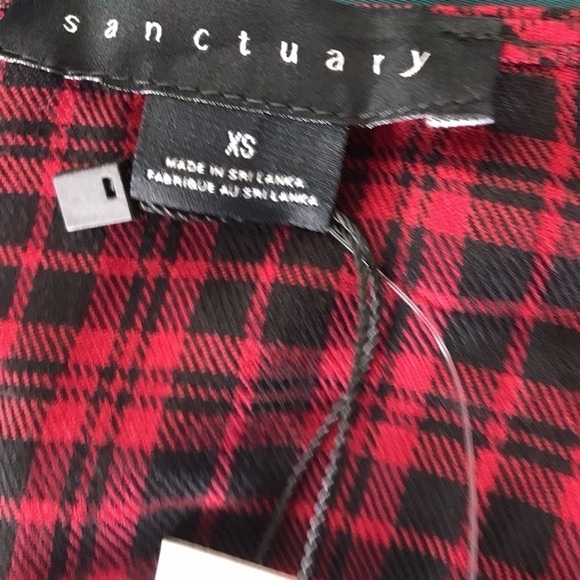 Sanctuary Plaid Button Down Peplum Top - Picture 8 of 13